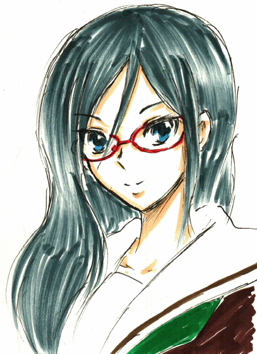 菱川六花 「#メガネの日間違い探し 」|沖庵のイラスト