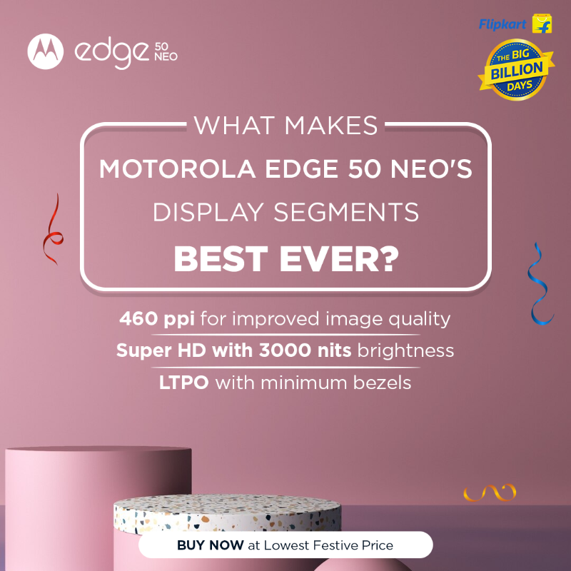 motorolaindia's tweet photo. Don’t miss out on your chance to WIN BIG! 🎁🎉

Just answer this question in the comments section and the one lucky winner will get a chance to WIN amazing gifts!!

So, what are you waiting for? 🎯 

#ContestAlert #BigBillionDay #MotorolaEdge50Neo #Motorola #Contest