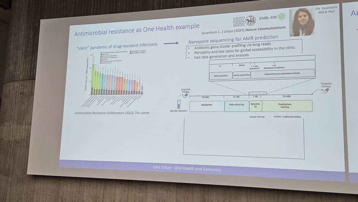 gcb2024's tweet photo. @LaraUrban42 talks about antimicrobial resistance as #Health example in her keynote #GCB2024 https://t.co/R976AU8FLl