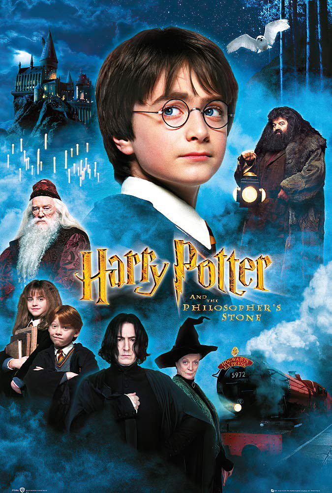 The original cover for the first Harry Potter film. All of the adult actors have now passed away. 😔💔