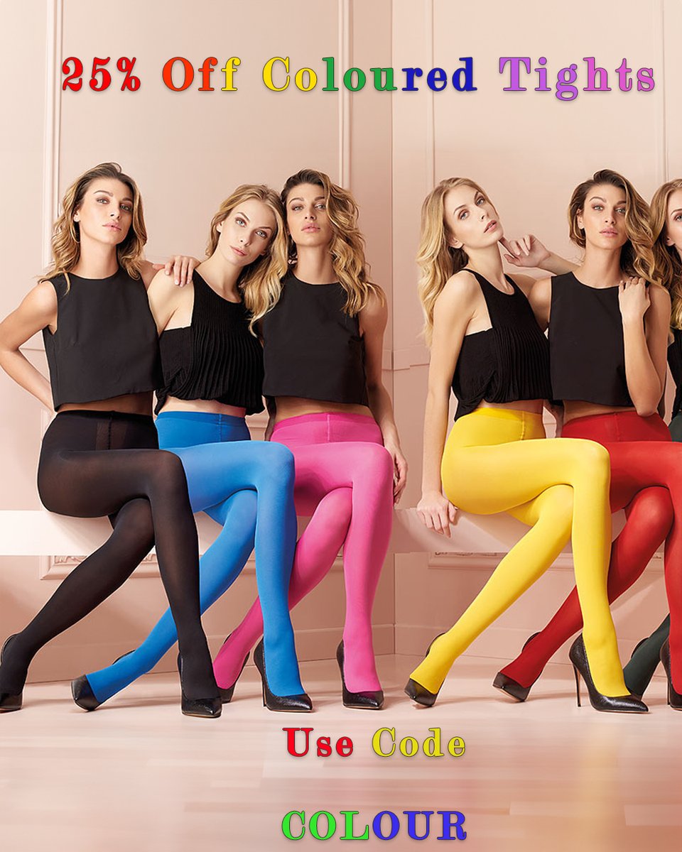 uktights's tweet image. Feeling grey? Add some vibrant colour to your day with our discounted coloured tights! Use code COLOUR for 25% off at checkout: uktights.com/tights/coloure…

#HappyShopping