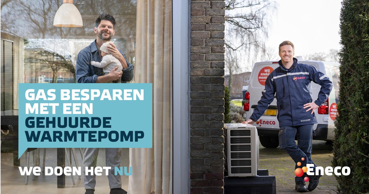 Hybride warmtepomp, nu ook te huur 🍂🔥
Deze herfst je gasverbruik én CO₂-uitstoot verlagen zonder grote investering?
Huur een hybride warmtepomp bij Eneco!

Benieuwd naar hoe het werkt? ene.co/3zFZaDq