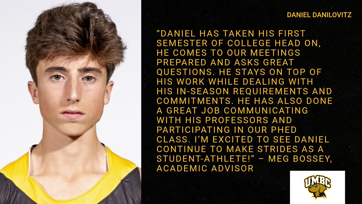 UMBC kicks off the new academic year with our September Student-Athletes of the Month! Congrats to Grant Moore and Daniel Danilovitz!