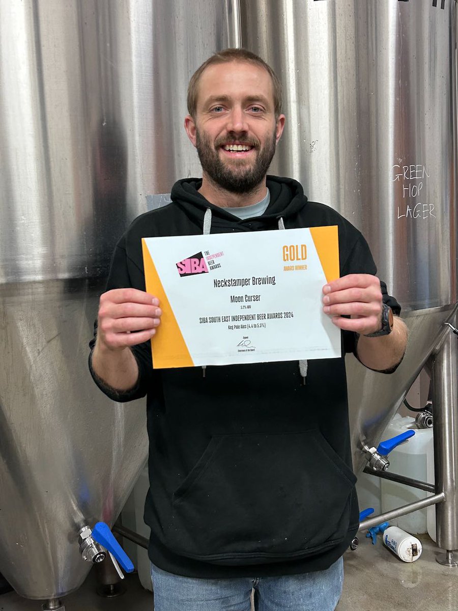 Moon Curser won Gold* at the recent SIBA South East Beer Awards - congrats to Jo for brewing a very delicious beer! (*Keg Pale Ale 4.4 to 5.5%).
