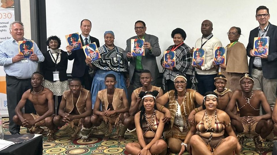 UNFPASA's tweet photo. Excitement in the air as @YuUnfpa launches the 2024 #StateofWorldPopulationReport 2024 with mme Sussana Dantjie, Northwest MEC for Social Development & Deputy Minister of Social Development, Mr. Ganief Hendricks. #WorldPopulationDay2024 #DSDMonth2024 #inclusiveData https://t.co/FsrfSoZkcS
