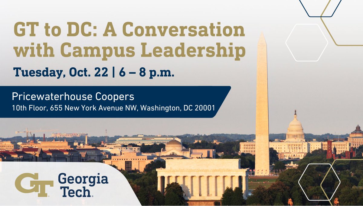 Save the date to join us in Washington, D.C. GTDC is a groundbreaking and fully immersive semester-long experience for the entire undergraduate community at Georgia Tech. Register today! bit.ly/3ASWQJt
