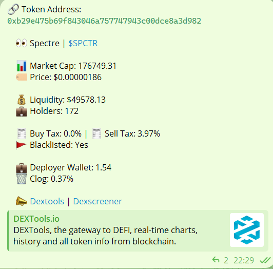 Luki_Gems's tweet photo. 🔥 $SPCTR is making waves with a 2x gain already and it's just getting started! 📈 Yesterday’s call hit 100% winrate (1/1) and strong KOLs are backing it. 🚀 Next target: $500K MC? Keep an eye on this one. 

CA: 0xb29e475b69f843046a757747943c00dce8a3d982 

Join the announcement group for updates & results: https://t.co/sQddlL15MW