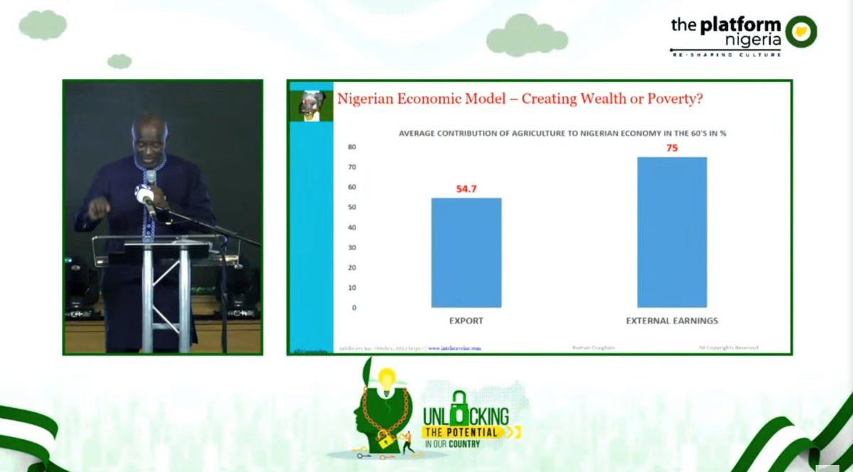 theplatformng's tweet image. “How did the problem start?

The problem didn’t start today.

When we discovered crude oil in the 1960s we never concentrated on crude oil.

Agriculture accounted for 54.7% of our exports and 75% of our external earnings.”

~ Roman Oseghale

#PlatformNG
#UnlockPotentialNG