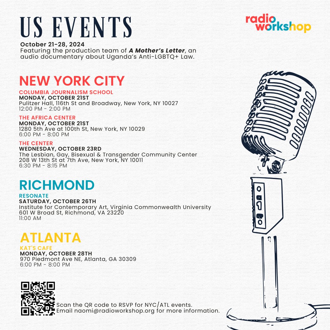 Rob Rosenthal (@_robrosenthal) on Twitter photo My good radio friends (& colleagues) in South Africa at <a href="/radioworkshop_/">Radio Workshop</a> are visiting the U.S. in October. They've planned a few public events in Atlanta, NYC, and Richmond (Resonate Podcast Fest). They'd love to meet you. And, I KNOW you'd love to meet them. Here's where: My good radio friends (& colleagues) in South Africa at <a href="/radioworkshop_/">Radio Workshop</a> are visiting the U.S. in October. They've planned a few public events in Atlanta, NYC, and Richmond (Resonate Podcast Fest). They'd love to meet you. And, I KNOW you'd love to meet them. Here's where: