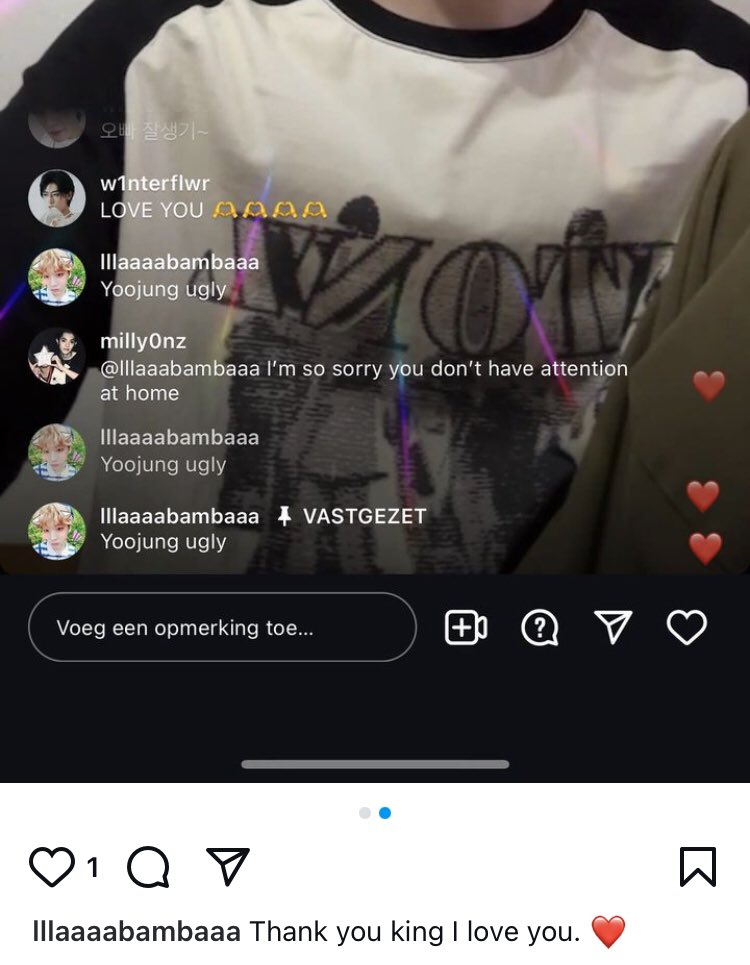 🚨lyOns, I’m asking everyone to BLOCK and REPORT this user, posts about Yoojung, and comments if you’d see them

@/ lllaaaabambaaa (links⬇️)

DO NOT INTERACT they clearly seeking attention so it’ll only encourage them

This is going beyond the borders, now they’re leaving threats