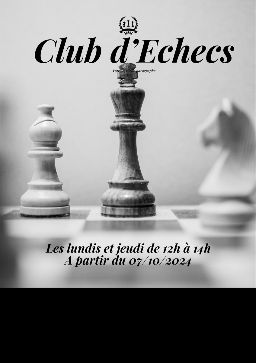 cdimoissac's tweet photo. Avis aux amateurs! Le Club d'échecs rouvre ses portes au CDI de la @Cite_scoMOISSAC ! Venez nombreux! @RouxelSophie https://t.co/1p1drvU3Rn