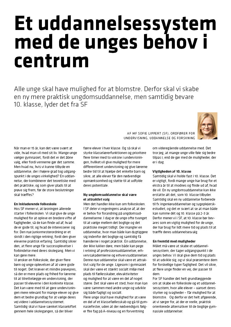 EbpBo's tweet photo. I Ungdomsskoleforeningens kommende blad kan man læse, at SF vil bevare 10. klasse. En ny ungdomsuddannelse kan nemlig ikke erstatte alt det, som 10. klasse tilbyder. Vi kæmper gerne de unges kamp med @SFpolitik og @sofielippert om at #bevar10klasse 
https://t.co/I4W1F3o49S https://t.co/X6uu9yQrFV