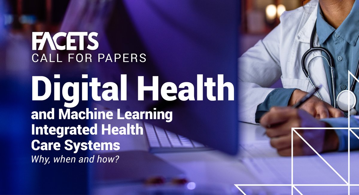 Canadian Science Publishing (@cdnsciencepub) on Twitter photo Explore the ethical and integration challenges of digital health technologies. Submit your research to <a href="/FACETSjournal/">FACETS Journal</a>'s collection and shape the future of healthcare. Deadline: Nov 15, 2024. ▶️ ow.ly/x7b550RJIgo
Guest editors: <a href="/Nikkipantpai/">NikkiPantPai</a> <a href="/RahimiSamira/">Samira A.Rahimi, Ph.D.</a> <a href="/DrErvinSejdic/">Dr. Ervin Sejdić</a> Explore the ethical and integration challenges of digital health technologies. Submit your research to <a href="/FACETSjournal/">FACETS Journal</a>'s collection and shape the future of healthcare. Deadline: Nov 15, 2024. ▶️ ow.ly/x7b550RJIgo
Guest editors: <a href="/Nikkipantpai/">NikkiPantPai</a> <a href="/RahimiSamira/">Samira A.Rahimi, Ph.D.</a> <a href="/DrErvinSejdic/">Dr. Ervin Sejdić</a>
