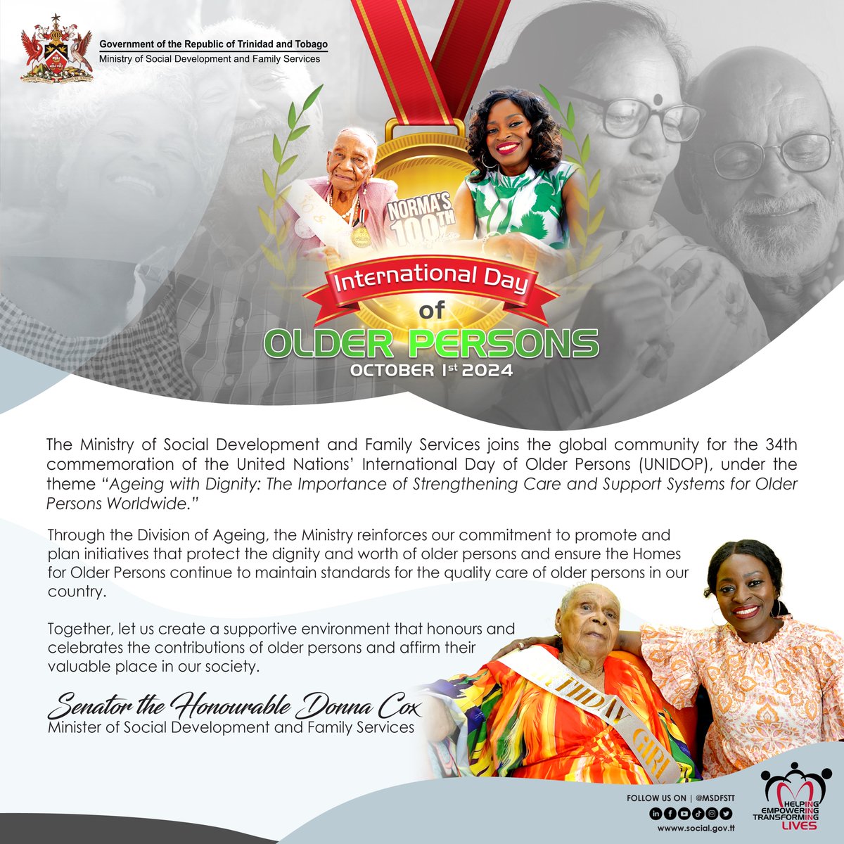 Ministry of Social Development and Family Services tweet media