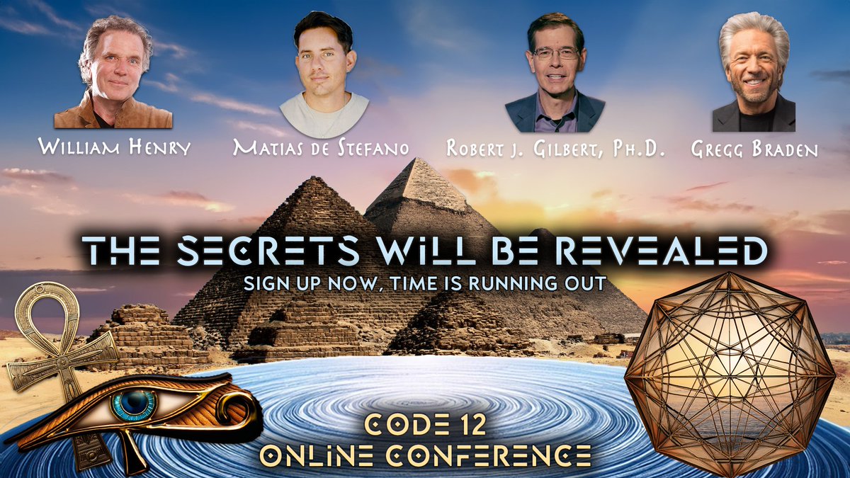 MelissaTittl's tweet image. Got questions about #Atlantis and #Egypt?.... well you don&apos;t want to miss this conference. If you&apos;ve seen the movie #Code12, or you&apos;re just hearing about it, it&apos;s about diving into the nature of our potential, versus the reality we all choose to believe.

1/3