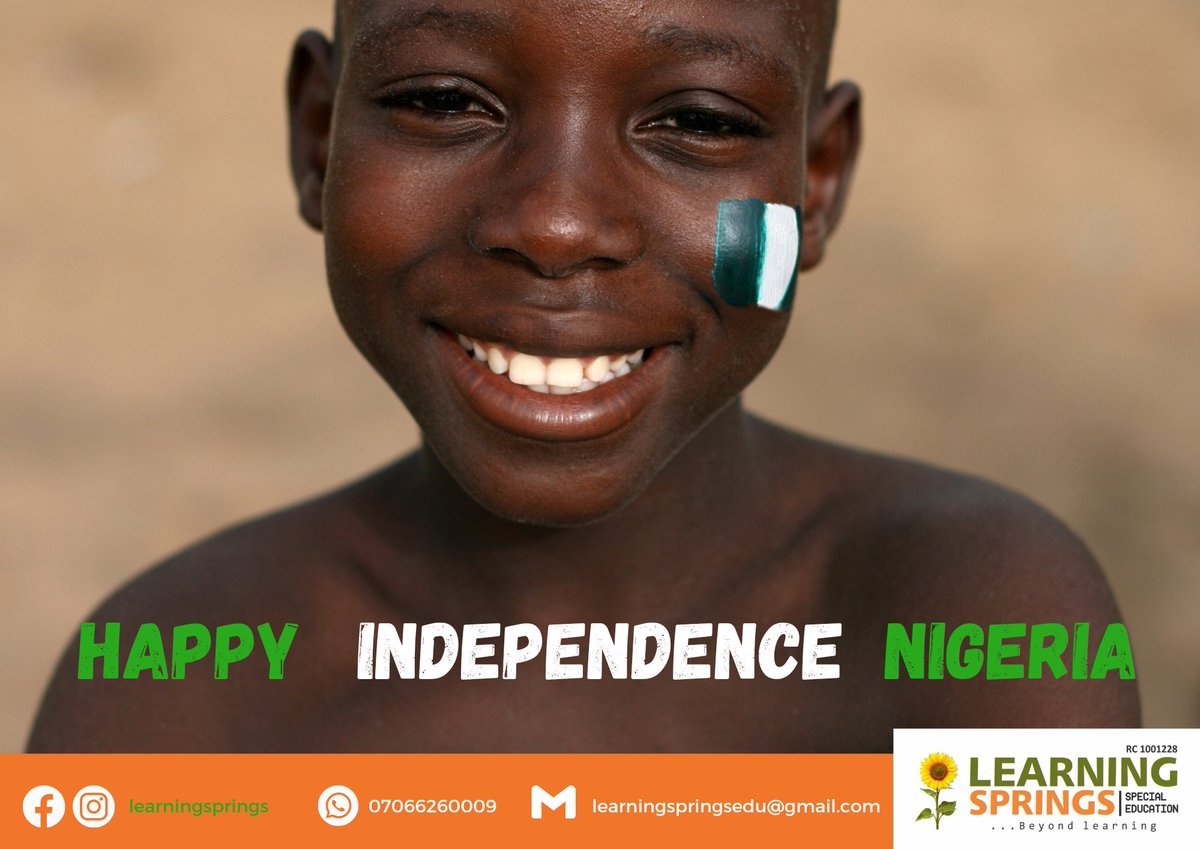 iheanachoijeom2's tweet image. Happy Independence Day Nigeria

Happy New Month

Welcome to a season of newness

#Learningsprings #Beyondlearning #Inclusion #Inclusionmatters #Specialneeds #Rehabilitation #Education #School #Community #Counseling #Healthcare #Therapy