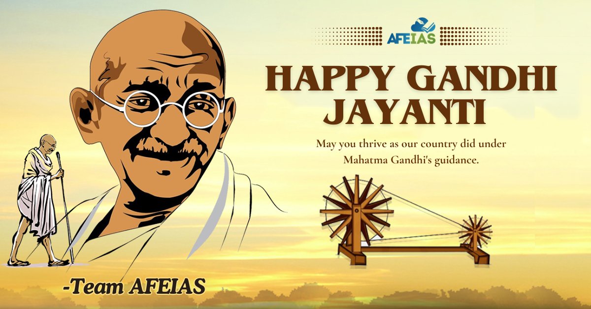 afe_ias's tweet photo. Best wishes from AFEIAS family💐
.
.
#afeias #gandhijayanti #SwachhBharat #upsc2024 https://t.co/Uy4CnaznUM