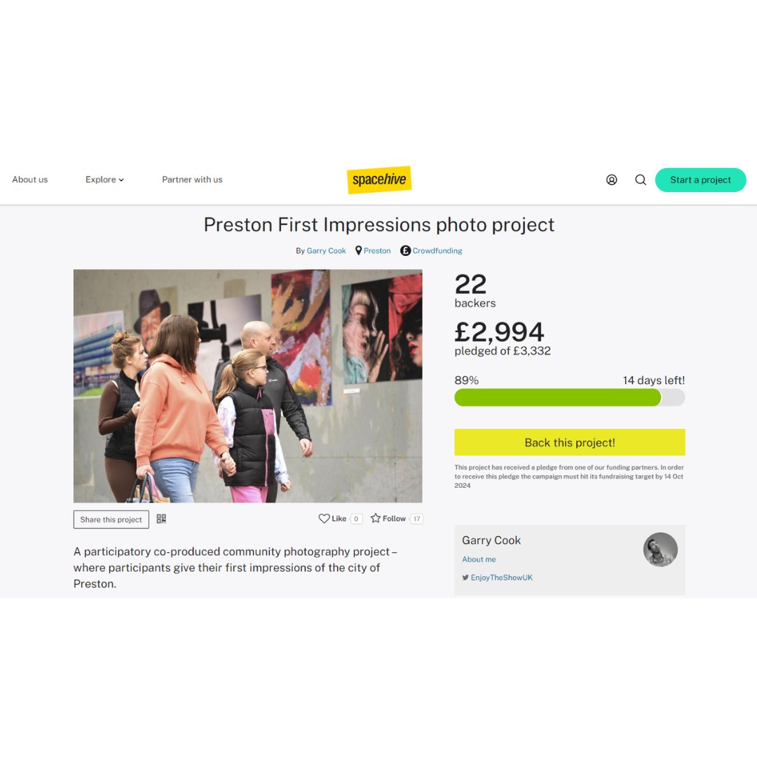WotWudUDo's tweet image. Thank you to everyone who has donated so far. One last push will help us get over that line and run this amazing project to equip young people with skills in creative expression
@LancashireCC @Spacehive @prestoncouncil @blogpreston @PrestonComNet
spacehive.com/preston-first-…