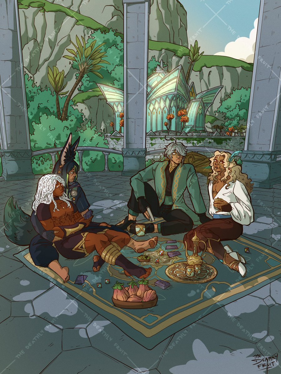 deathlyfruit's tweet image. 4ggravate evening coffee and tcg date~🌱🏛️⚖️🍄

i had so much fun with this @hkvthm_action prompt for @rinrintheblob