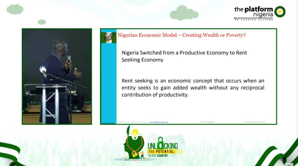theplatformng's tweet image. "The average crude oil price increased by 809% between 1970 - 1974 and western countries turned to countries like Nigeria for supply because of the Yom-Kippur war.

Nigeria switched from a productive economy to a rent-seeking economy."

~ Roman Oseghale

#UnlockPotentialNG