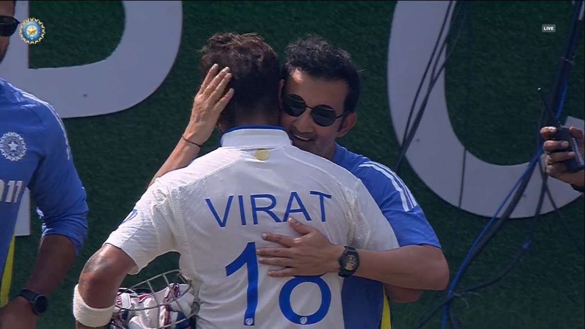 Khetsingh Rajpurohit (@khetsingh0) on Twitter photo Gautam Gambhir hugging Virat Kohli after the Test. ЁЯе╣тЭдя╕П
#ViratKohliЁУГ╡ 
#INDvsBANTEST Gautam Gambhir hugging Virat Kohli after the Test. ЁЯе╣тЭдя╕П
#ViratKohliЁУГ╡ 
#INDvsBANTEST