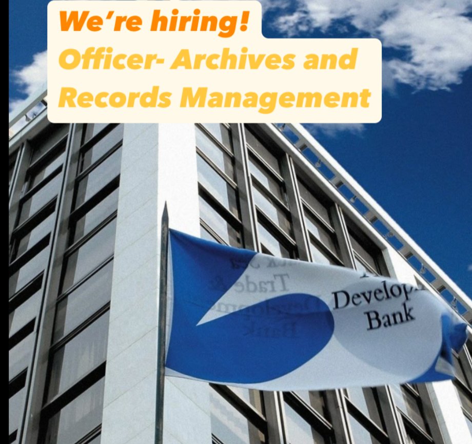 BSTDB's tweet photo. We're hiring an Officer, Archives & Records Management!
๐ If you have a passion for managing information, a strong background in archives & an eye for detail, apply now to join our team.
๐: https://t.co/dBP5vCX9fW
#ArchivesManagement #RecordsManagement #JoinOurTeam #BSTDBteam https://t.co/lSlVzY2gJU
