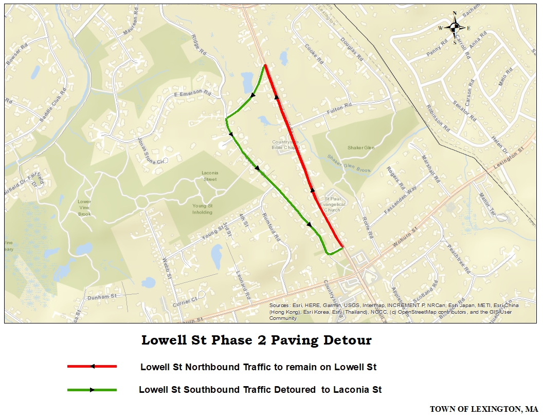 Diginlex's tweet image. Paving crews active on Lowell St which is being paved in 3 phases. Follow detours and allow a lot of extra time. Info on web. lexingtonma.gov/265/Current-En… @TownOfLexMA @LexingtonPolice @LPSBusUpdates @LexpressBus