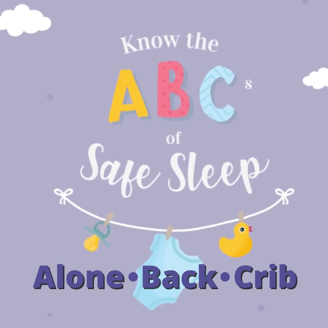 MOEducation's tweet image. October is Safe Sleep Month! Keeping your baby safe during sleep is as simple as ABC: Alone, Back, Crib. The safest sleep environment for your baby is alone, on their back, with no blankets or pillows in the crib.