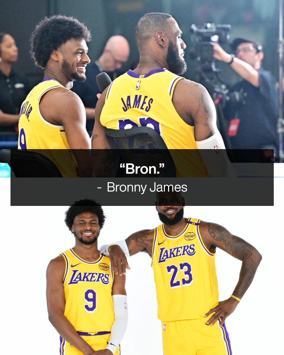 Heir_Company's tweet photo. No dad, no LJ, no LeBron...just "Bron" 😂 https://t.co/l32OFB2QRj