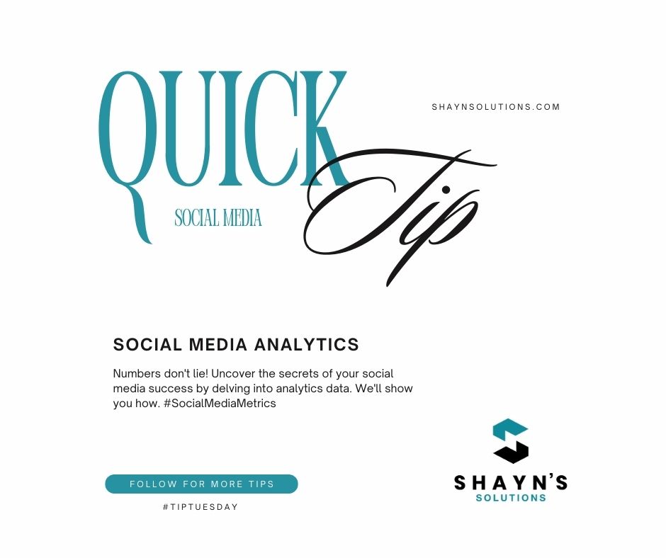 ShaynSolutions's tweet image. Dive into the world of social media analytics! Numbers reveal the secrets to your success. Let us guide you through the metrics that matter. #SocialMediaAnalytics