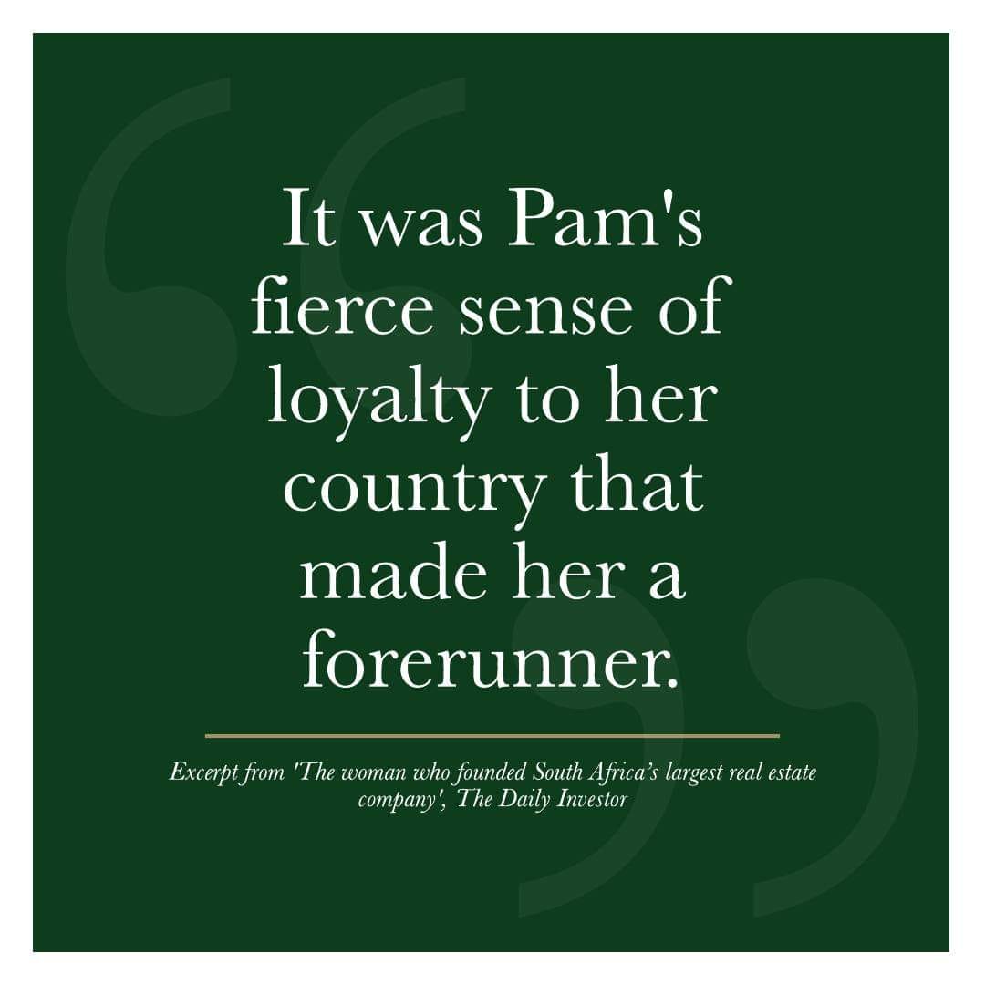 "I have always believed that women can do anything they set their hearts on." - Pam Golding.

We proudly honour the legacy of our founder each day.

📷 Read more: bit.ly/3yyaaCp