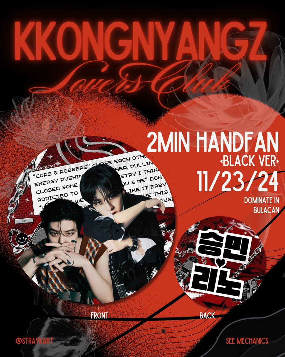 straykart's tweet image. ⋆𐙚₊˚♡ kkongnyangz lovers club ⊹✩°⋆⸜ ✷
2MIN handfan

fan support by @straykart 💗

🗓️ 11/23/24; PH Arena
✨ Mechanics:
- must be following the official ig accounts of SKZ, Lee Know, &amp;amp; Seungmin
- like &amp;amp; rt
- show proof on d-day

LIMITED QTY, STRICTLY 1:1

#dominATE_BULACAN