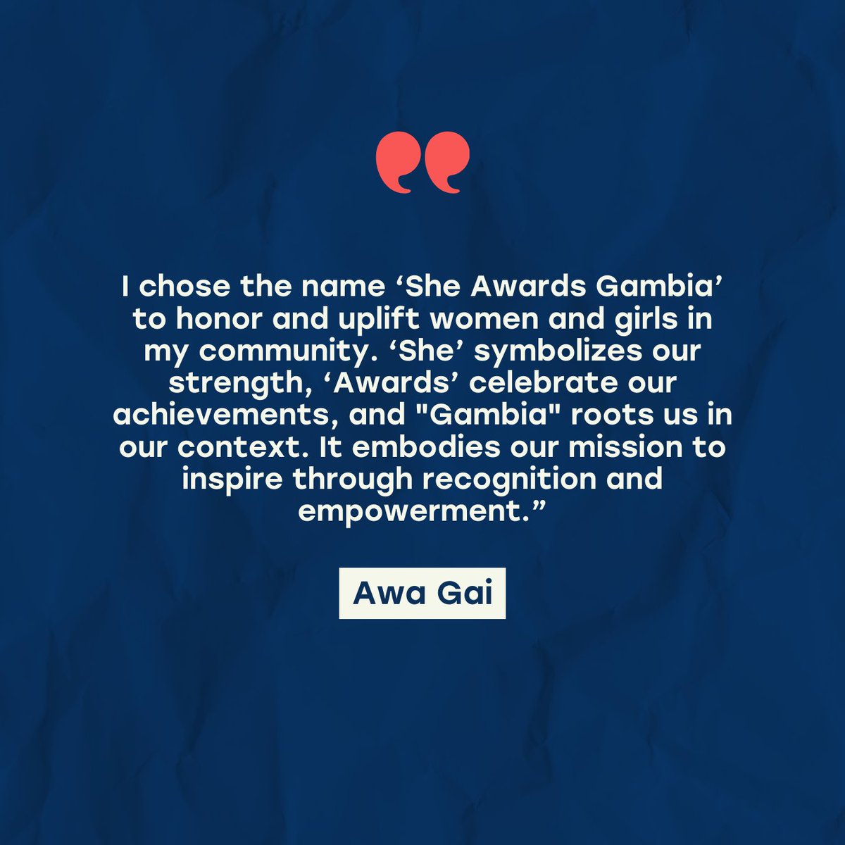 Every girl deserves to dream and have agency in making them come true. Hear from one of our GCI fellows, Awa, on how her creation of She Awards Gambia celebrates the power of girls and uplifts the dreams they have for their communities. Read more: bit.ly/gci-sheawards.