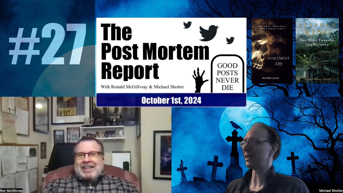 Episode 27 is now live. Join <a href="/shotterwriting/">Michael Shotter - Author</a> and <a href="/RonMcGillvray/">Ronald McGillvray</a> as we discuss “Apartment 239” by <a href="/ElfordAlley/">💀Elford Alley💀</a>. In our “Featured Post” we discuss <a href="/DarkBitesBlog/">DarkBites (Rick Hipson)</a> and his new book on reviewing. We also discuss the movie “Arcadian,” starring Nicholas Cage. (1/2)