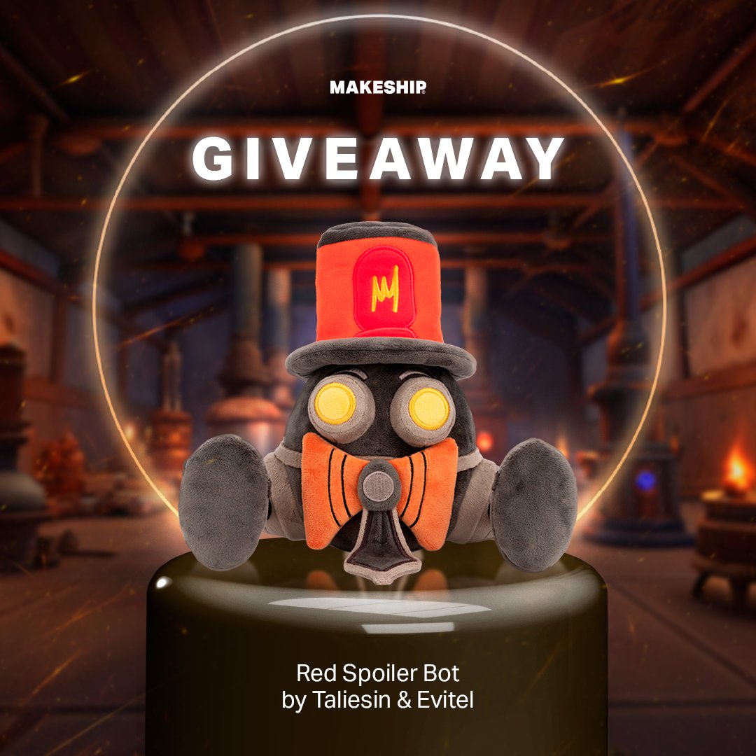 TaliesinEvitel's tweet image. WEE-WOO 🚨 It&apos;s giveaway time! We&apos;re giving you the chance to win 1 of 2 Red Spoiler Bot Plushies! 

How to enter:
1⃣ Follow @makeship and @TaliesinEvitel
2⃣ Retweet this post

Giveaway ends Friday October 4th. Good luck!🤞