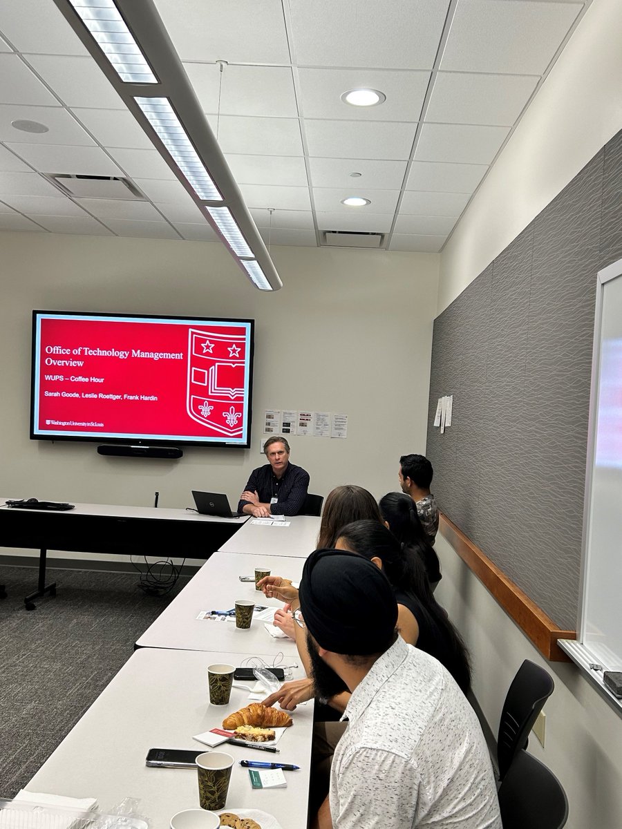 WashU Tech Transfer (@washuotm) on Twitter photo OTM was the featured guest at the PostDoc Society Coffee Hour at <a href="/washumedicine/">WashU Medicine</a> campus yesterday.
It was a great discussion about everything #techtransfer here at #WashU
Thanks <a href="/WashuWups/">WashU PostDoc Society (WUPS)</a>!
Interested in having OTM speak with your group?
📧otm@wustl.edu OTM was the featured guest at the PostDoc Society Coffee Hour at <a href="/washumedicine/">WashU Medicine</a> campus yesterday.
It was a great discussion about everything #techtransfer here at #WashU
Thanks <a href="/WashuWups/">WashU PostDoc Society (WUPS)</a>!
Interested in having OTM speak with your group?
📧otm@wustl.edu