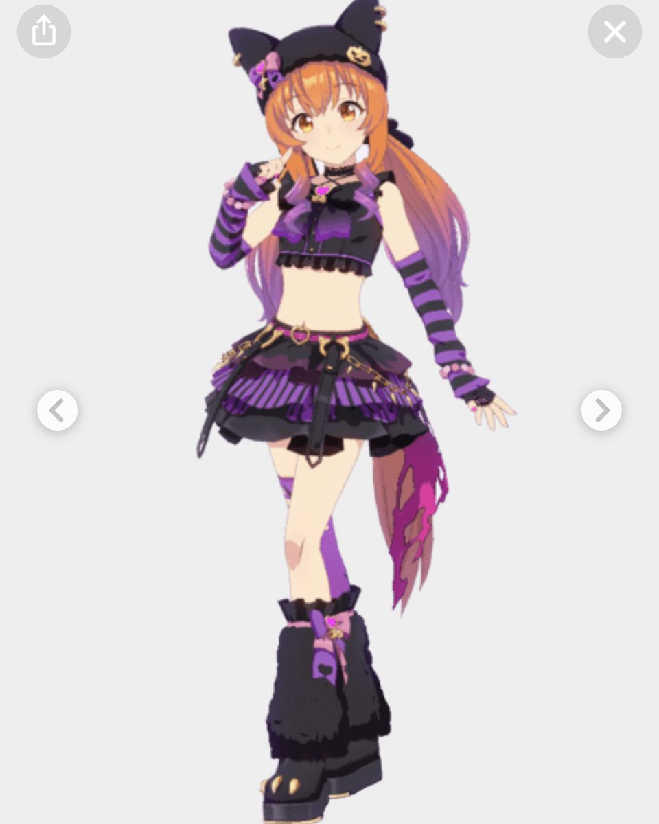 ponpom951's tweet photo. ハロウィンマヤ可愛すぎるーー
衣装から溢れ出る90年代バンギャ感、、これデザインしたのアラフォー女性では？
アームウォーマーのボーダーの幅とか、肩フリルのビスチェとチョーカーとか
こういう帽子被ってる子いたよねー https://t.co/raB1jvRx6c
