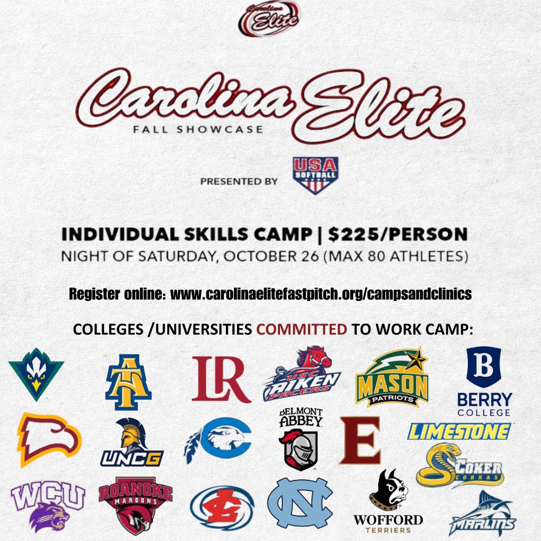 We have about 10 spots left with 4 weeks to go - will max out as it has each of last 3 years.  

Pitchers slots are full - looking for a few catchers and middles to round out scrimmage game portion of camp! 1-2 slots left for outties/corners.