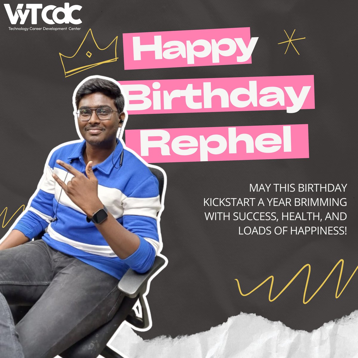 vytcdc's tweet image. Happy Birthday, Rephel! Your hard work and commitment are truly appreciated. Wishing you a day filled with happiness and continued success.

#vytcdc #HappyBirthday #BirthdayWishes #Celebrate #CheersToYou #BirthdayLove #Success #HardWorkPaysOff #Gratitude #JoyfulMoments