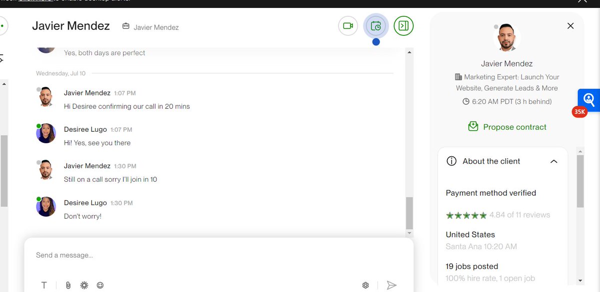 soydesireelugo's tweet image. Cometí el error de aceptar trabajar por fuera de Upwork y ahora me deben un mes de trabajo, jeje.

Si ven una oferta de esta persona en la plataforma, NO la acepten👇

No pensaba publicar nada, pero no quisiera que otra persona pase por lo mismo.