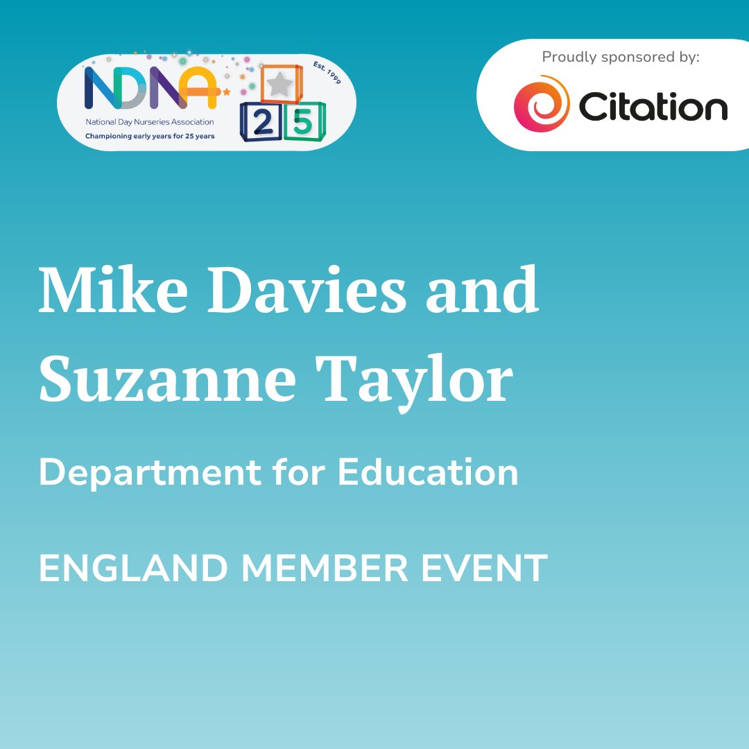 📢An update on the pilot for nurseries in schools and breakfast clubs pilot 📢

England members, join us tomorrow for an update from Department for Education representatives at your FREE member event.

We'll be joined by... 👇

/1