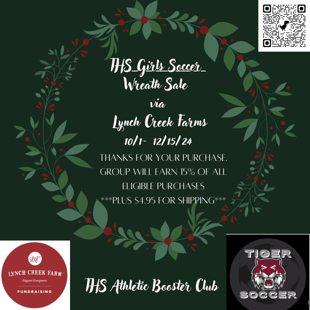THS Girls Soccer ⚽️ will receive 15% of all eligible purchases. Thanks! 🙏🏻Delivery directly to you at a $4.95 fee.  Use scan QR code to go directly to site or use Campaign ID # is 1851546  lynchcreekfundraising.com/campaigns/6340…