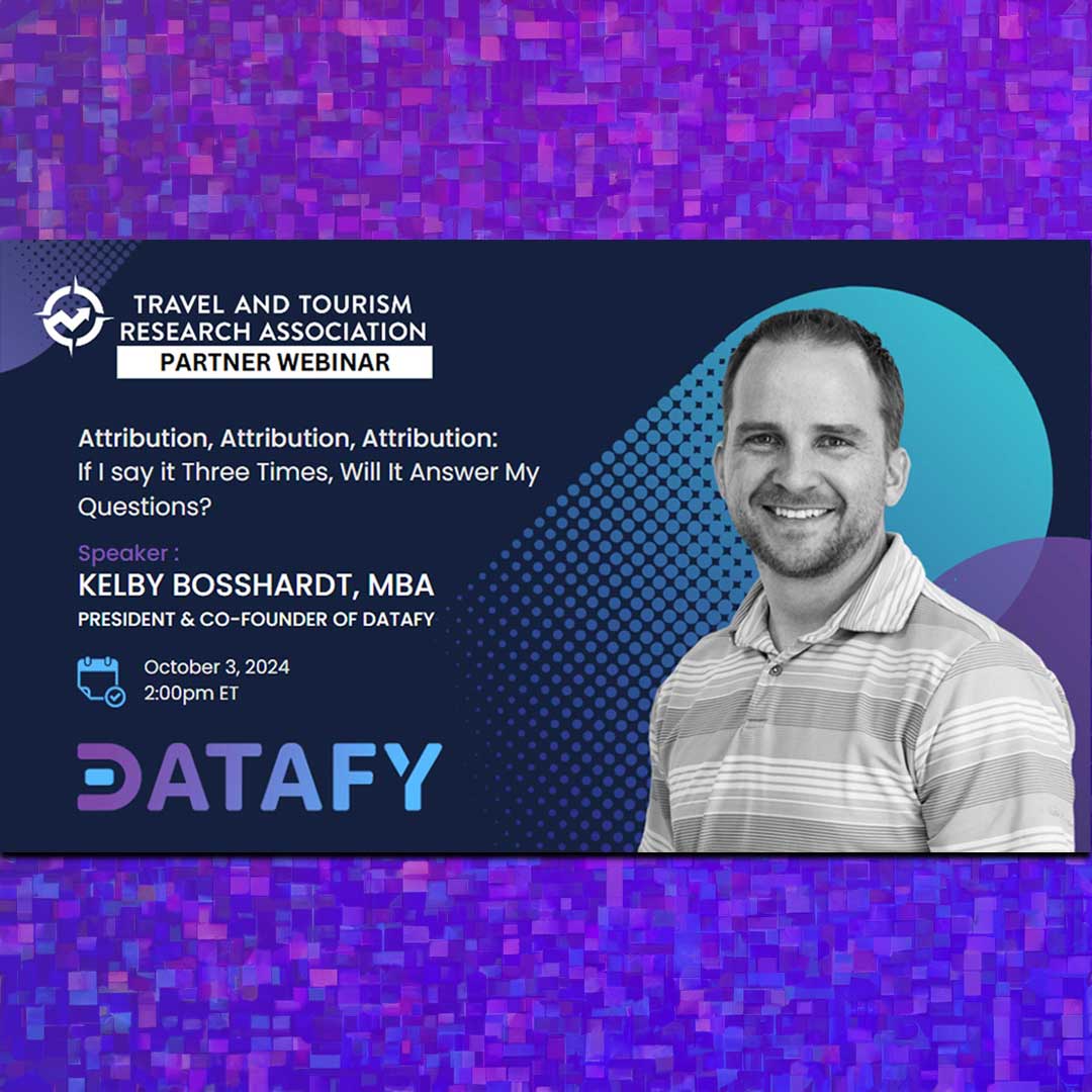 🚀 Friendly Reminder: TTRA Partner Webinar – Datafy 🚀

🗓 Date: Thursday, October 3, 2024
⏰ Time: 2:00 PM ET

📊 Topic: Attribution, Attribution, Attribution – If I Say It Three Times, Will It Answer My Questions?

Visit TTRA.com to register

<a href="/Datafy_Insights/">Datafy</a>