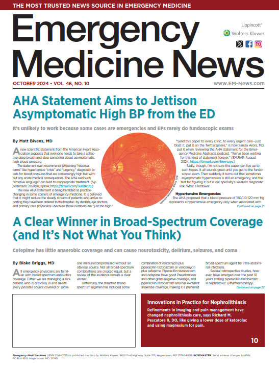 Emergency Medicine News (@emnews) on Twitter photo Our October issue is packed w/ the EM information you need with articles by <a href="/EMNSpeedofSound/">Christine Butts</a> <a href="/poisonreview/">Leon Gussow</a> <a href="/M_Lin/">Michelle Lin, MD</a> <a href="/EMedHome/">EMedHome</a> <a href="/UpToDate/">UpToDate</a> <a href="/drerinsimon/">Erin</a> <a href="/emdazzle123/">Rebecca Merrill</a> Micaela Abbomerato & Christopher Lee Taicher, MD, at EM-News.com #FOAMed Our October issue is packed w/ the EM information you need with articles by <a href="/EMNSpeedofSound/">Christine Butts</a> <a href="/poisonreview/">Leon Gussow</a> <a href="/M_Lin/">Michelle Lin, MD</a> <a href="/EMedHome/">EMedHome</a> <a href="/UpToDate/">UpToDate</a> <a href="/drerinsimon/">Erin</a> <a href="/emdazzle123/">Rebecca Merrill</a> Micaela Abbomerato & Christopher Lee Taicher, MD, at EM-News.com #FOAMed