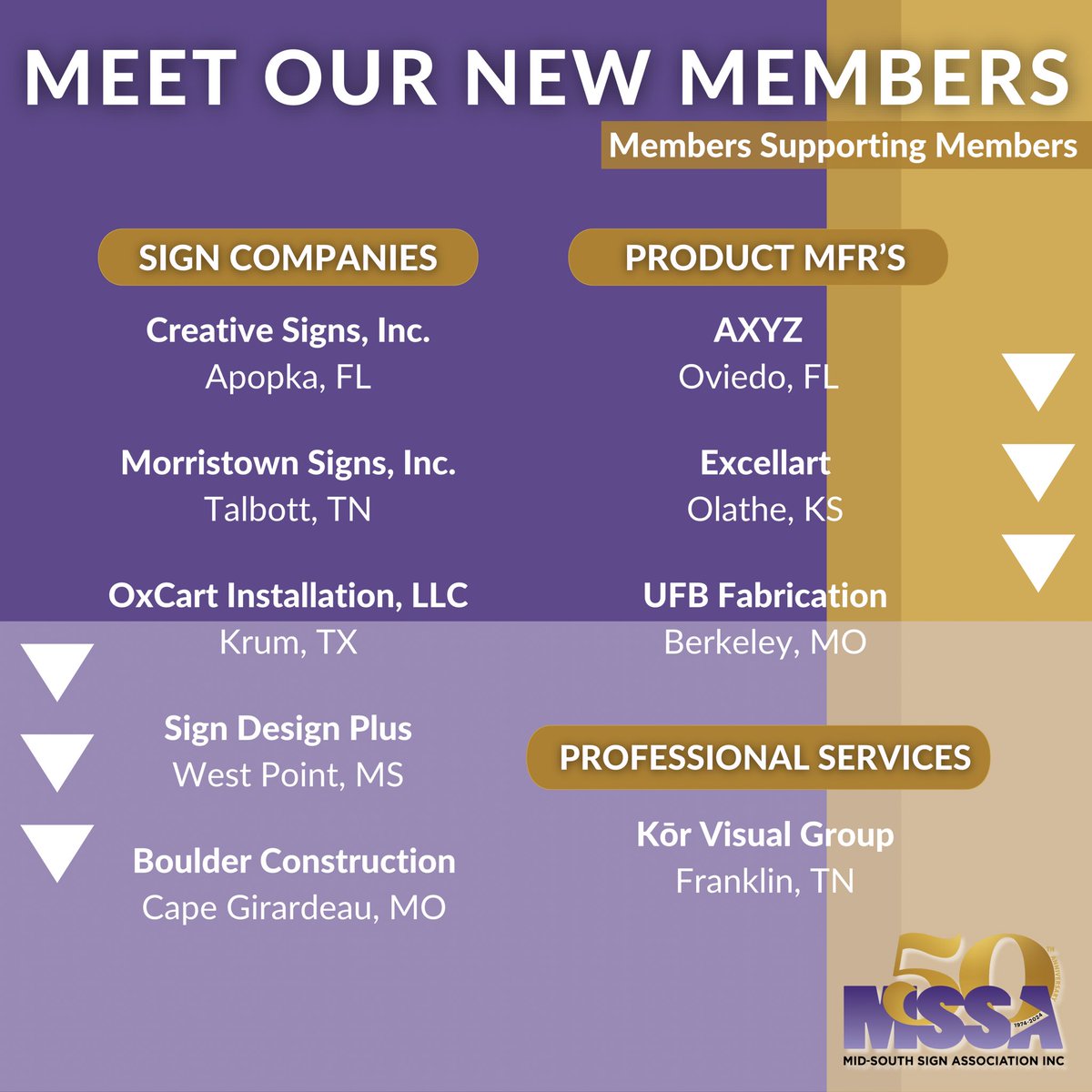midsouthsign's tweet photo. We are excited to welcome our NINE new members since August! 💜👋🏼
Our members and their support are what make MSSA the successful association it is today! 💜
#newmembers #midsouthsignassociation #memberssupportingmembers https://t.co/SSqwmpvESK