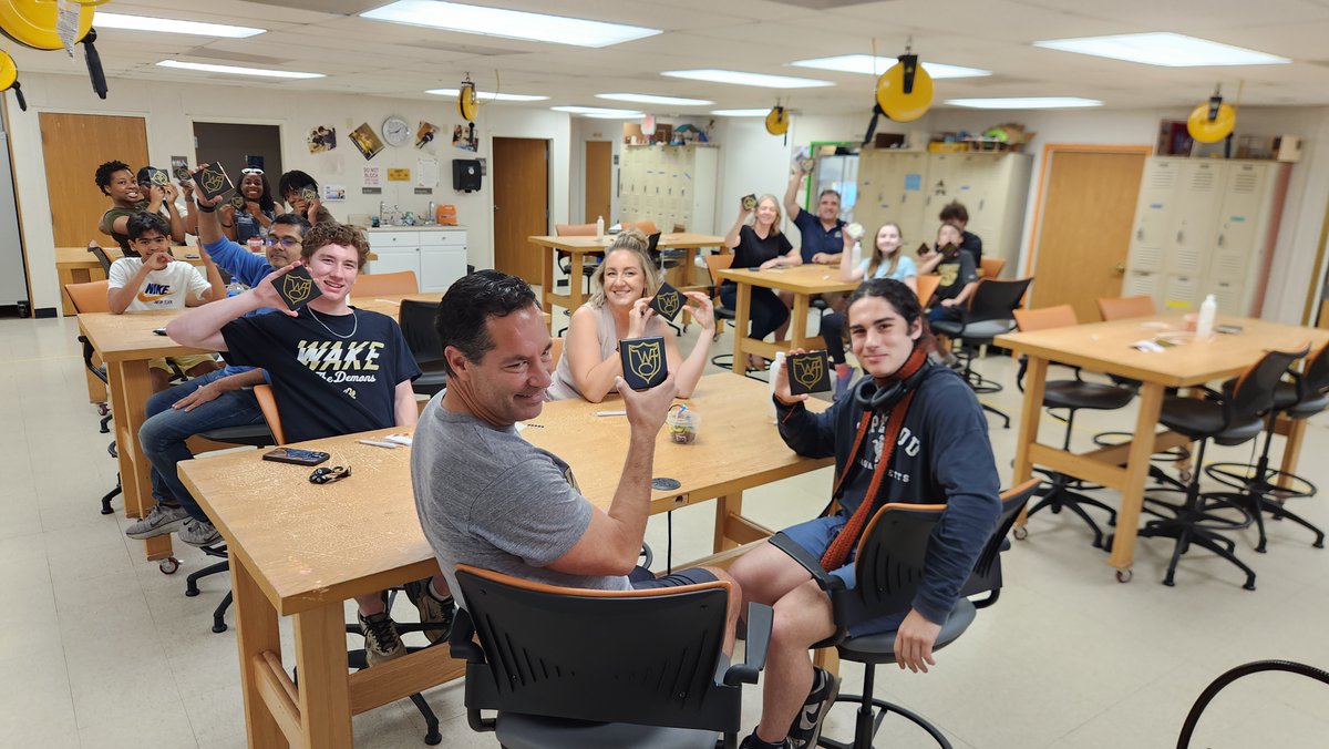 It was great fun having family's come in and make at WakerSpace this past weekend. They did an amazing job with their WFU themed ceramic tile coasters! Can't wait until next year! <a href="/WakeForest/">Wake Forest University</a> <a href="/WakeFamWeekend/">WFU Family Weekend</a>