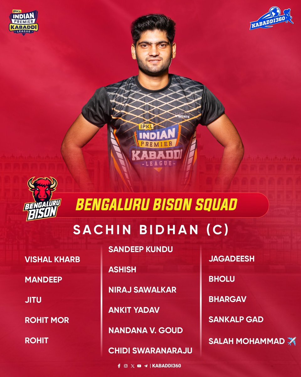 Kabaddi_360's tweet photo. Bengaluru Bison Ready for Inaugural IPKL Season Under Sachin Bidhan's Captaincy
.
.
.
#SachinBidhan #BengaluruBison
#ipkl #ipkl2024
#indianpremierkabaddileague
#kabaddi360 https://t.co/7BCMZJn2cx