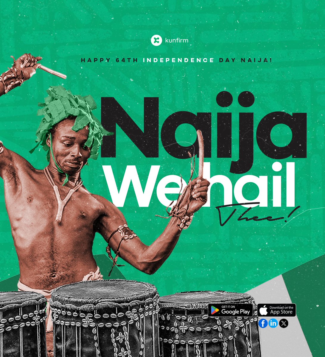 kunfirm's tweet photo. Happy Independence Day, Nigeria! 🇳🇬

Let’s celebrate the strength, resilience, and potential of our great nation.

@kunfirm is proud to be a part of Nigeria’s journey towards financial prosperity.

With your support and enthusiasm, we can build a brighter future for Nigeria.

#NigeriaIndependenceDay #FinancialFreedom #Kunfirm.
