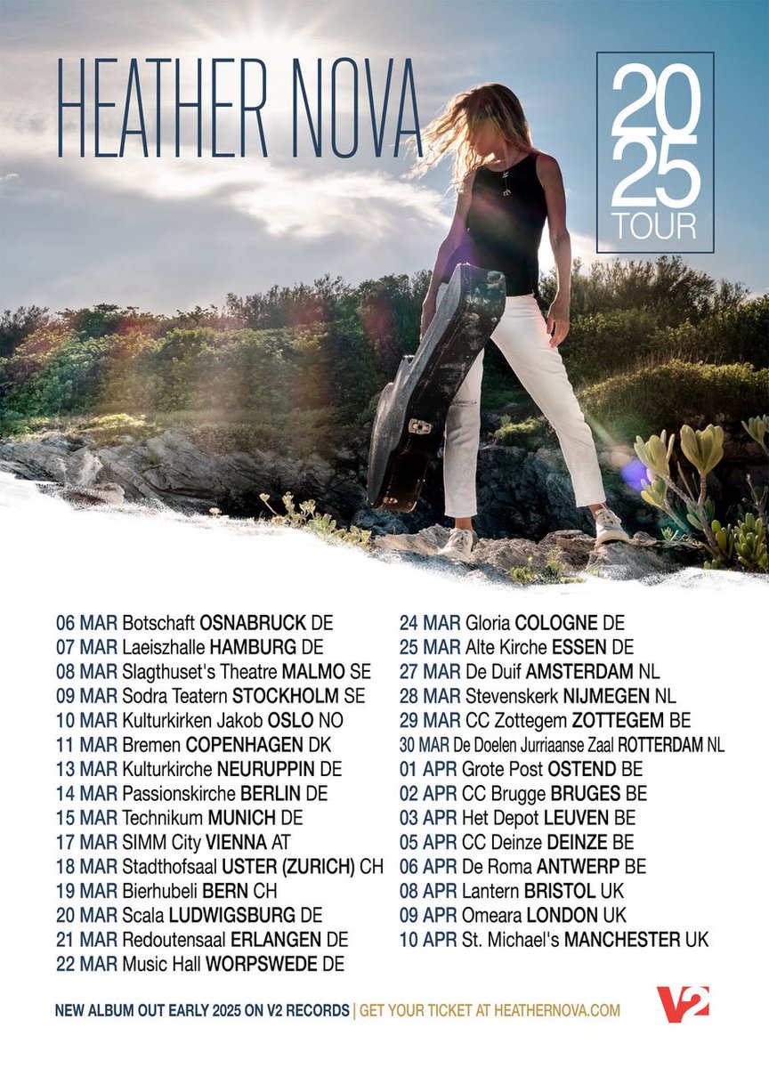 heather nova (@nova_says) on Twitter photo European Tour next March/April! And check out my new single released today on <a href="/v2records/">V2 RECORDS</a>
orcd.co/hey-poseidon European Tour next March/April! And check out my new single released today on <a href="/v2records/">V2 RECORDS</a>
orcd.co/hey-poseidon
