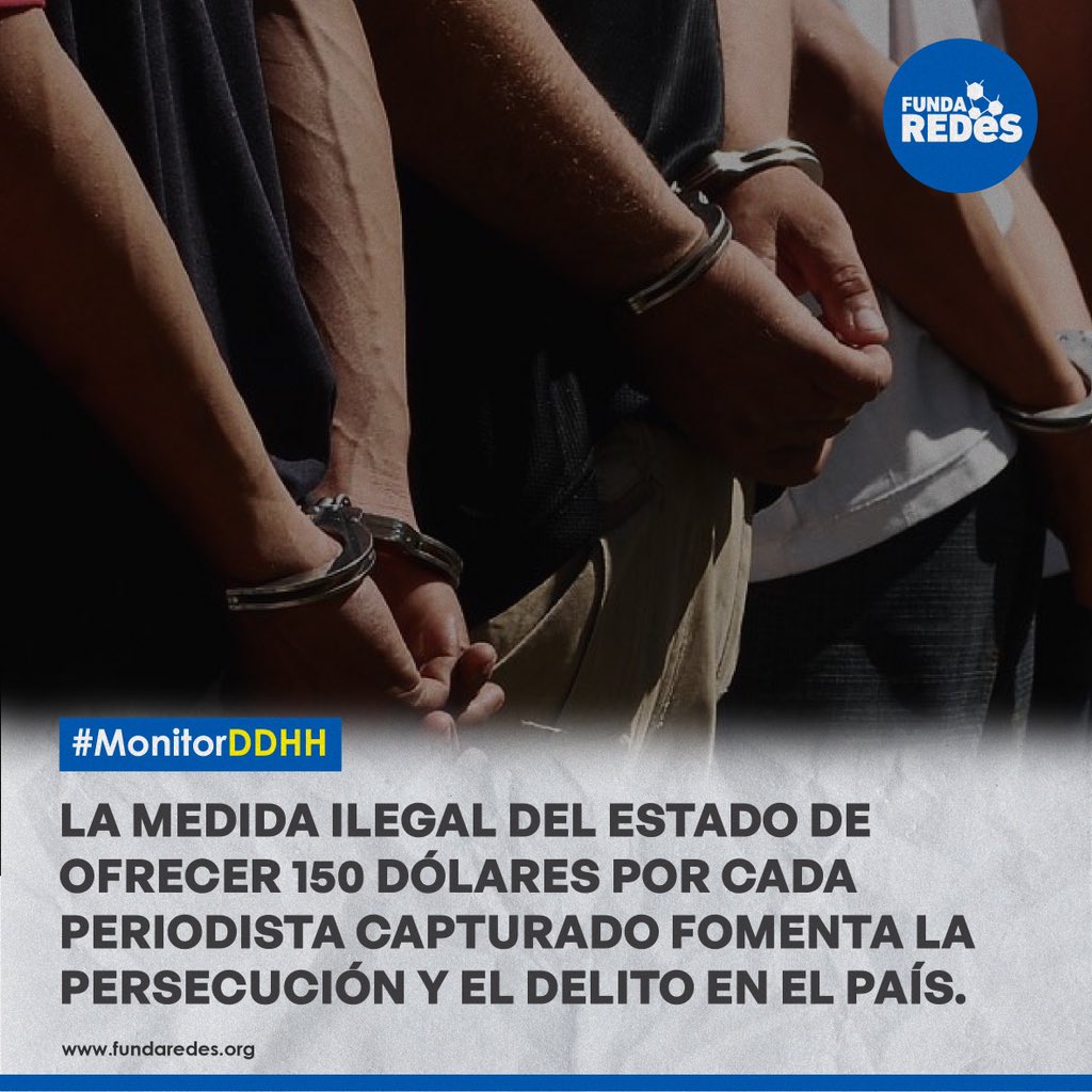 FundaREDES_'s tweet photo. #MonitorDDHH | Esta medida representa una grave violación de los DDHH, específicamente a la libertad de expresión e información, además fomenta la criminalización del ejercicio periodístico, poniendo en riesgo la seguridad y la vida de quienes intentan informar. 

Es deber del Estado no criminalizar, sino proteger a estos profesionales, quienes al día de hoy continúan sufriendo intimidación y persecución, vulnerando así los principios básicos de justicia y transparencia.

#Venezuela